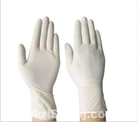 Latex rubber hand gloves